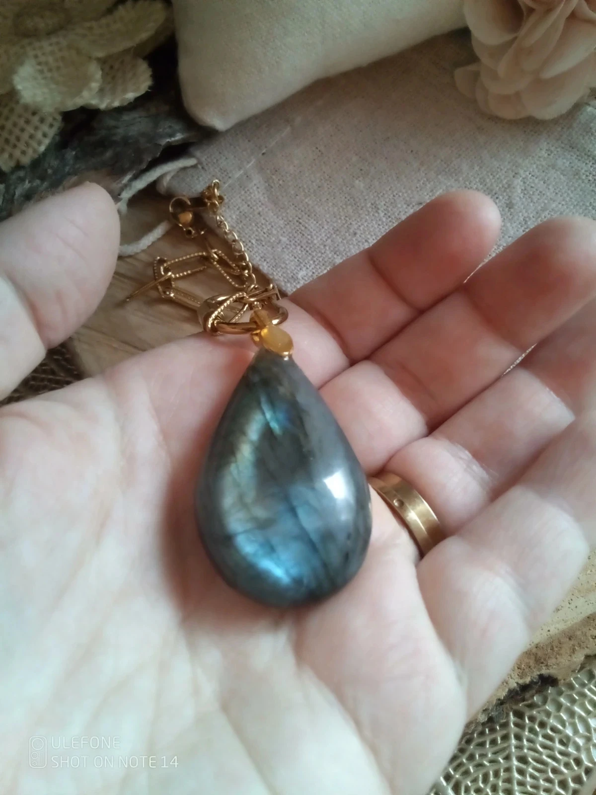 Collier labradorite soleil pierre naturelle de protection – photo 2